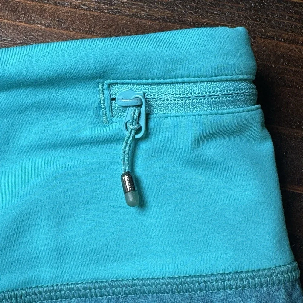 Lululemon Shorts Women's 4 Blue Teal‎ Running 4 Inseam Zip Pocket Lined